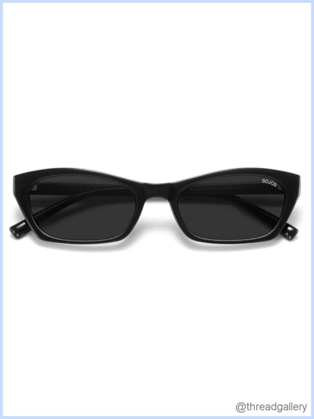 Cat Eye Polarized Sunglasses UV400 Retro 90s Y2K Small Thin Rectangle
